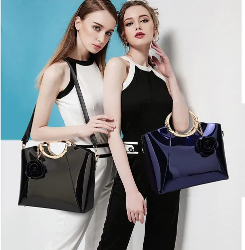 Miniatura 2 de ZiMing Bolsos de charol para mujer, con asa superior, elegante, bolso de noche, bolsos de hombro para mujer