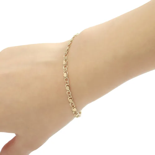 Miniatura 2 de Pulsera y tobillera con forma de corazón oro fino de 10ct (0,14") para mujer y niña