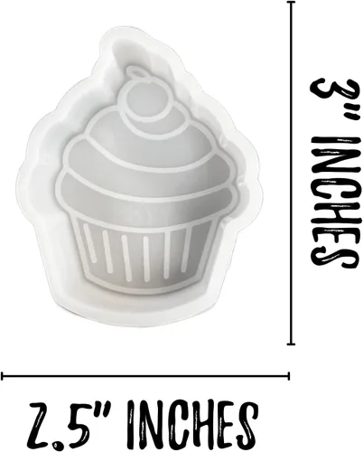 Miniatura 4 de Molde de silicona para cupcakes, postres, freshie, para panadero, mamá, lindo glaseado, crema batida, cumpleaños, 3 x 2.5 x 0.75 pulgadas