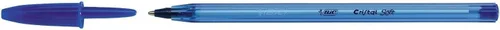 BIC Cristal Soft - Bolígrafos de punta media (0.047 in), color azul, caja de 50 unidades