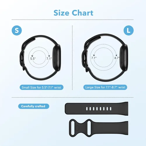 Miniatura 3 de Paquete de 2 bandas impermeables compatibles con Fitbit Versa 3/Fitbit Versa 4/Fitbit Sense/Sense 2, pulseras deportivas clásicas de repuesto suaves