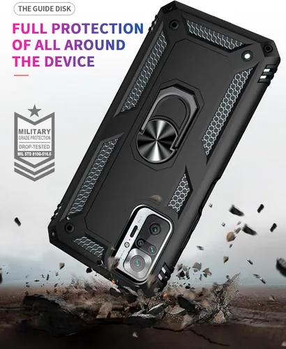 Miniatura 2 de Funda para Xiaomi redmi Note 10 Pro con protector de pantalla, ajuste delgado, protección militar, a prueba de golpes, funda trasera para Redmi Note