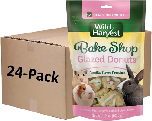 Miniatura 8 de Wild Harvest Comida y Golosinas Comestibles Únicas para Cobayas, Hámsters, Jerbos y Conejos Adultos, Donuts Glaseados, 0.14 libras, 2.2 Onzas