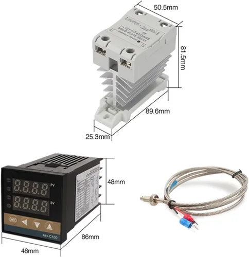 Miniatura 2 de REX-C100 PID Temperature Controller 220v 400 Degree Digital Thermostat Output 40A SSR K Type Thermocouple