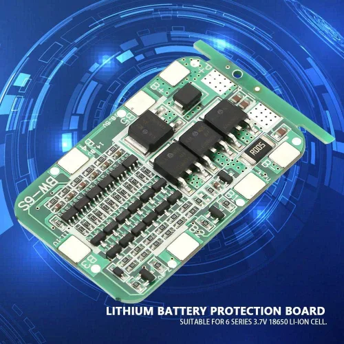 Miniatura 5 de Tablero de batería de 6S 15A 22V 24V Tablero de carga de batería de litio Módulo de cargador de placa de célula de PCB para célula de iones de litio