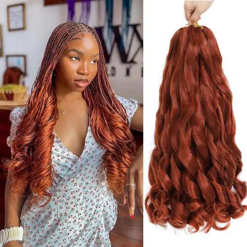 Miniatura 43 de WIPPORYA Cabello Rizado Francés para Trenzar de 24 Pulgadas, 6 Paquetes de Cabello Ondulado Suelto Elástico para Crochet Pre-Estirado 3.53