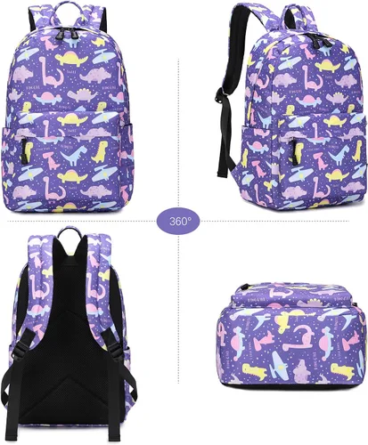 Miniatura 3 de Ecodudo - Morral ligero para niños y niñas, lindas mochilas escolares con lonchera