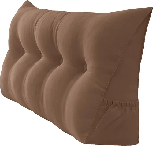 Miniatura 32 de Peachwell Almohada triangular de lectura para reposo en cama, cojín reforzador grande para cabecero, respaldo, almohada de cuña con funda extraíble