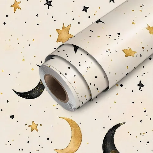 Miniatura 23 de HOMETITUTE Papel tapiz para mascotas mixto color beige, para despegar y pegar, bonito patrón de gato y perro, papel de contacto, papel de pared
