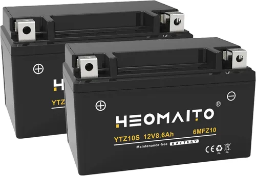 Miniatura 9 de Batería YTZ10S-BS, 12V 8.6Ah, 10HR, 310 CCA, 6MFZ10 Batería recargable sin mantenimiento SLA AGM para motocicleta, 1 paquete