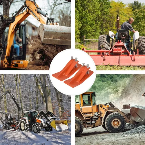 Miniatura 7 de Doppy 2 protectores de borde de cubo de tractor, domador de nieve de 3/8 pulgadas de grosor, tuercas de bloqueo hexagonales dobles y pernos Naranja