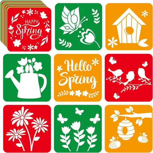Miniatura 8 de 36 plantillas de dibujo de animales para niños de 8 pulgadas, plantillas de tiza para acera, pintura grande, lavable, reutilizable, animales