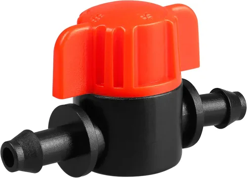 Miniatura 2 de Válvulas de riego por goteo de 1/4 pulgadas, 40 válvulas de interruptor de apagado de riego por goteo para tubos de riego por goteo de 1/4 pulgadas