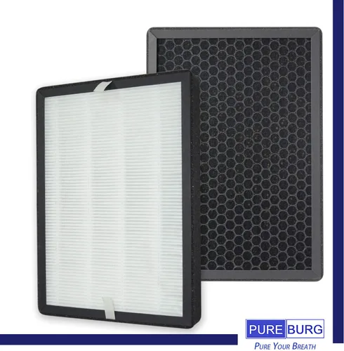 Miniatura 3 de PUREBURG Filtro de repuesto compatible con COSTWAY IGYLAR Domie 4 en 1 purificadores de aire iónico compuesto, filtración de carbón activado HEPA