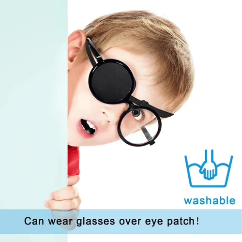 Miniatura 4 de 2 parches oculares, parches oculares médicos para adultos, parche ocular ajustable 3D, parches oculares suaves para ambliopía u ojo vago, válidos