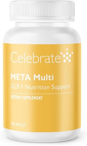 Celebrate Vitamins META Multi GLP-1 - Suplemento multivitamínico para el peso, 30 cápsulas, suplemento diario con hierro, vitamina D, B12, magnesio,
