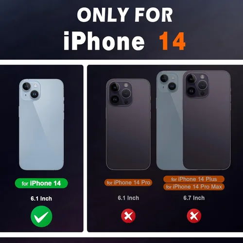 Miniatura 2 de SHIELDON Funda para iPhone 14 de 6.1", Funda tipo cartera de cuero genuino [Cierre magnético] [Ranuras para tarjetas con bloqueo RFID] [Soporte]