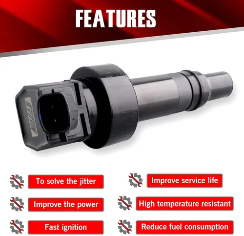 Miniatura 3 de Juego de 4 bobinas de encendido turboalimentadas UF707 27301-2B110 compatibles con Hyundai Kia Forte Veloster Koup 1.6L L4 - Reemplaza B284 C936
