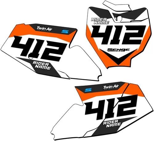 Miniatura 3 de 1998-2001 SX 65 SG63 Custom MX matrículas Senge Graphics Kit compatible con KTM