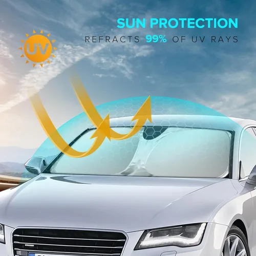 Miniatura 2 de XHRING Parasol para parabrisas compatible con Honda Pilot 2026 2025 2024-2016 EX-L edición especial Elite Black Edition Accesorios Touring cubierta