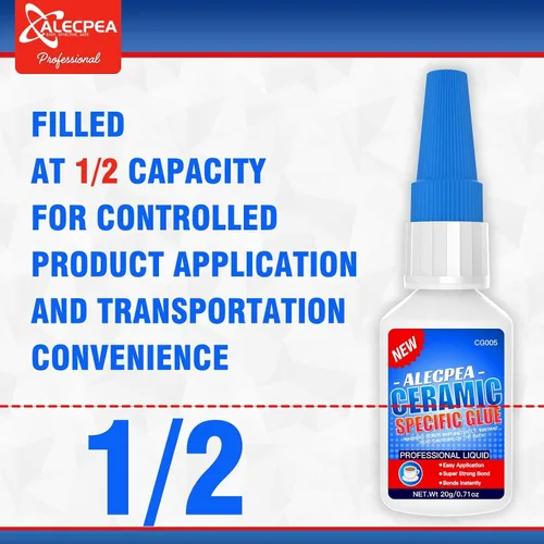 Miniatura 2 de ALECPEA 20g de super pegamento cerámico para reparación de porcelana y cerámica - Adhesivo de configuración rápida, impermeable para porcelana