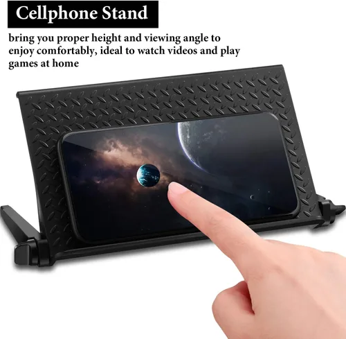 Miniatura 5 de Blulu Estante superior de TV de 2 piezas, estante ajustable para monitor de TV, soporte superior para soporte de teléfono celular, cajas multimedia