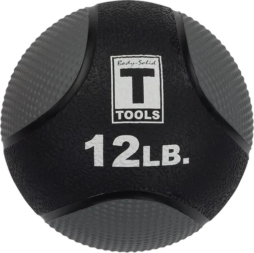 Miniatura 3 de Body-Solid Pelota medicinal de goma, agarre superior, superficie texturizada, pelotas ajustables de presión de aire, ideal para ejercicios Negro