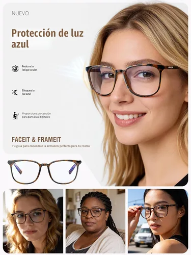 Miniatura 5 de ANYLUV Gafas de luz azul para mujeres y hombres, lentes de bloqueo de luz azul para mujer, anteojos de computadora antifatiga ocular