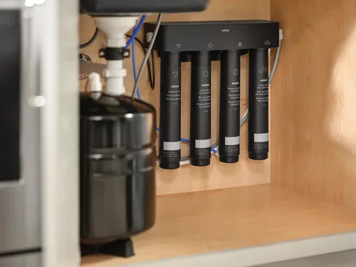 Miniatura 2 de Moen Filtro avanzado de reemplazo de la etapa 3 de la etapa 3 del sistema de filtración de agua de la ósmosis inversa de 4 etapas debajo