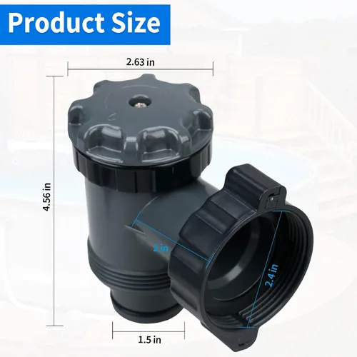 Miniatura 2 de Válvula de émbolo para piscinas Intex, conexión de válvula de émbolo, manguera de bomba de piscina de 38 compatibles, válvula de émbolo y salida