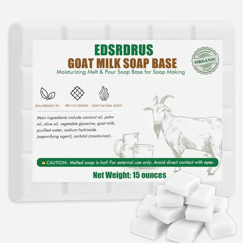 Base de jabón de glicerina de 15 onzas, base perfumada para derretir y verter para manualidades, fácil de cortar, vegana y natural, hidratante y