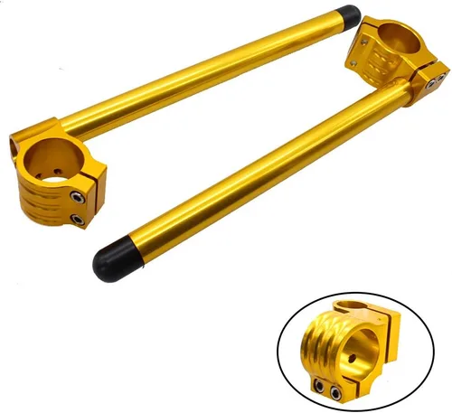 1.339 in 7/8 "motocicleta aluminio CNC regular tenedor tubo clip en manillar ajuste universal bicicleta Cafe Racer negro