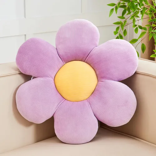 Miniatura 17 de Kcvvcr Almohada Decorativa de Flores, Almohada de Suelo Suave Blanca con Forma de 14.9" para Decoración del Hogar, Lindas Almohadas Decorativas