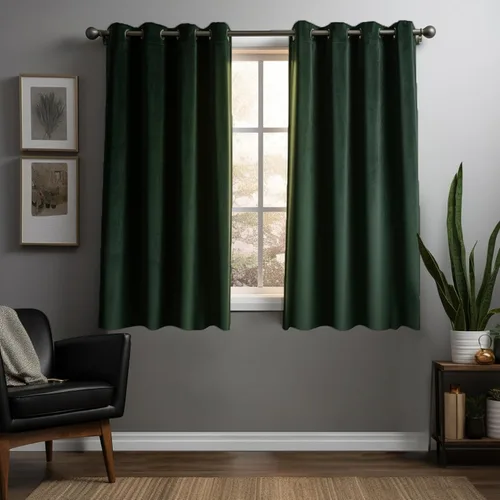 Miniatura 22 de Juego de 2 paneles de cortinas de terciopelo negro, cortinas súper suaves con ojales para decoración de sala de estar y dormitorio, reducción