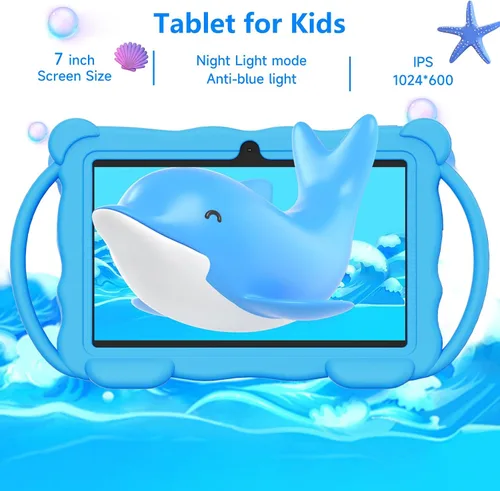Miniatura 6 de Tableta para Niños de 7 Pulgadas Android 14.0 para Niños Pequeños, 4GB RAM 32GB ROM Bluetooth Pantalla IPS Google Play YouTube Control Parental