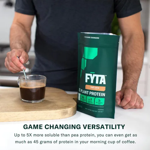 Miniatura 9 de FYTA Proteína vegana en polvo – Proteína en polvo a base de plantas con mejor sabor y textura que la proteína de suero – 1.06 oz sin OMG y sin