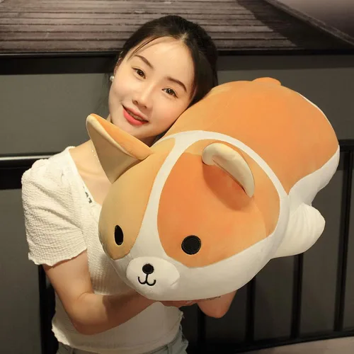 Juguete de peluche para perros Shiba Inu, almohada de peluche para niños, cojín de peluche Corgi (60cm/23.6in)