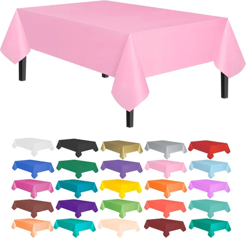 Miniatura 10 de allgala Mantel desechable a prueba de agua, paquete de 6 manteles de 54 x 108 pulgadas, marrón, para fiestas, cumpleaños, bodas, picnic, fiestas