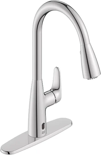 American Standard 7077380.002 Colony Pro Grifo de cocina desplegable sin contacto con pulverizador cromado