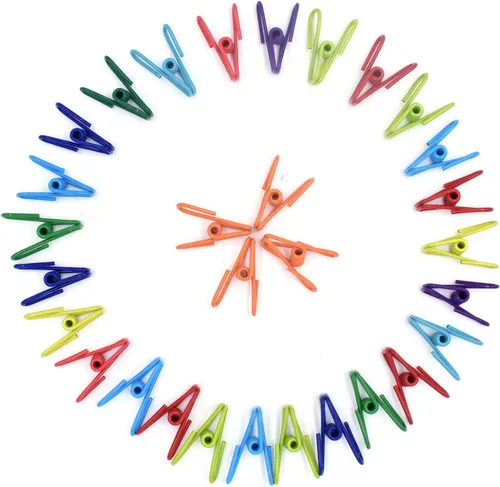 Miniatura 2 de Paquete de 30 pinzas de metal para ropa, multiusos, de colores, clips de alambre de acero, soportes en cesta para línea de ropa, sellado de bolsas