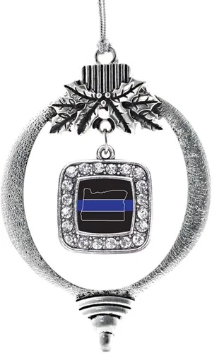 Miniatura 175 de Inspired Silver - Nana púrpura - Adorno de Navidad plateado - Adorno cuadrado para árbol de Navidad con circonita cúbica - Decoración colgante