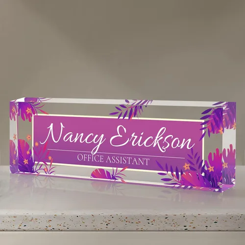 Miniatura 30 de Placa de identificación para escritorio, placa de nombre de escritorio personalizada, accesorios de escritorio de oficina acrílicos, regalos