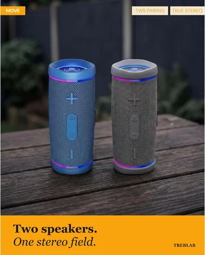 Miniatura 10 de TREBLAB HD77 - Altavoz Bluetooth portátil - Potente sonido de 360°, audio de 30 W con graves impactantes, batería de 20 horas, IPX6 impermeable, a