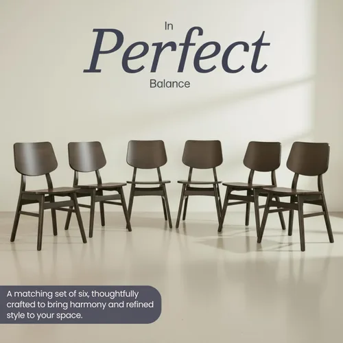 Miniatura 57 de Alaterre Furniture Calais Dining - Juego de 2 sillas de comedor moderno de mediados de siglo, juego de sillas de madera maciza con diseño