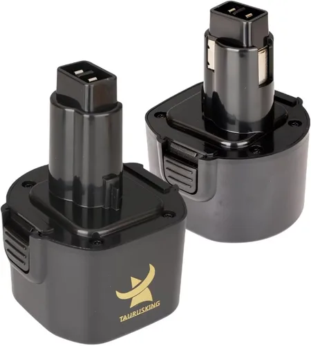 2 paquetes de 1.5Ah compatibles con batería Dewalt 9.6V NiCad repuesto negro y Decker (etiqueta de capacidad real) DW9062 DW9061 PS120 CD231 DE9036