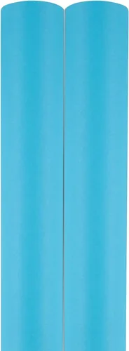 Miniatura 3 de JAM Paper Envoltura de regalo mate – 50 pies cuadrados en total (30 pulgadas x 10 pies cada uno) – Azul brillante mate/Azul pavo real – 2 rollos por