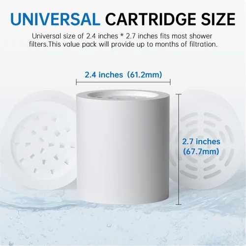 Miniatura 4 de G-Promise Paquete de 3 cartuchos de repuesto de filtro de ducha de 16 etapas para agua dura, universalmente compatible con cualquier diseño similar