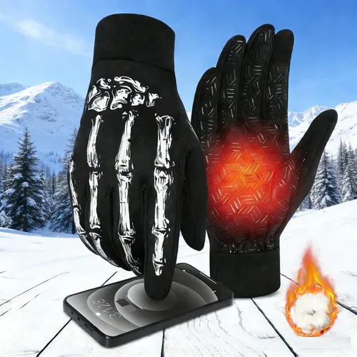 Miniatura 11 de Generic Guantes de invierno de lana para clima frío, impermeables, pantalla táctil, ciclismo, unisex, para adultos, rosa, ambidiestro, sin botones