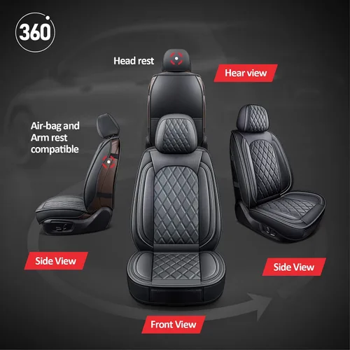 Miniatura 6 de MIROZO - Fundas de asiento delanteros, fundas de cojín de vehículo transpirables para la mayoría de Sedan, camiones y todoterrenos, para Explorer