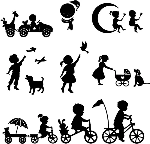 Miniatura 9 de Briartw Juego de 6 troqueles de corte de metal para niños y niñas, para manualidades, álbumes de recortes, plantillas en relieve, álbum, tarjetas